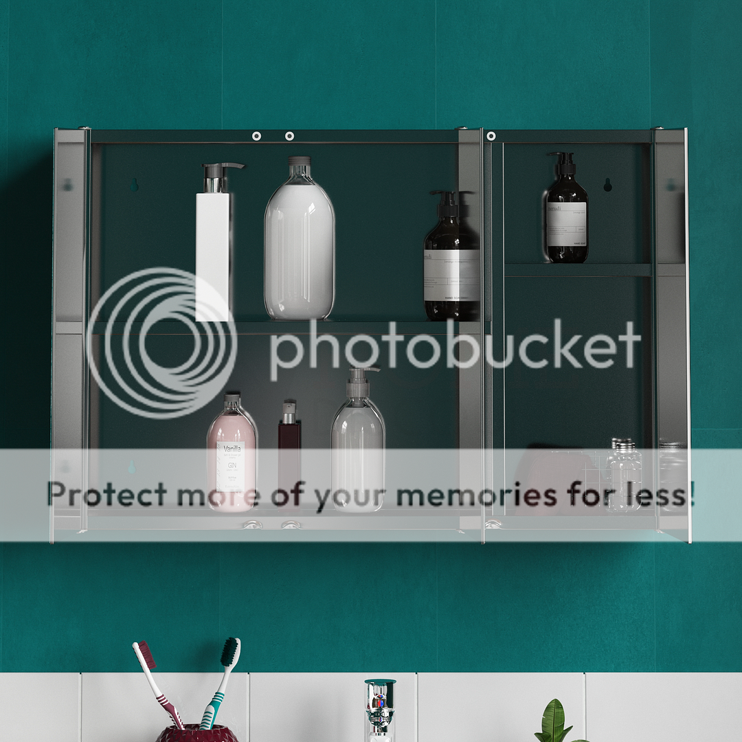 Bathroom Single Double Door Wall Mounted Tallboy Cupboard MDF